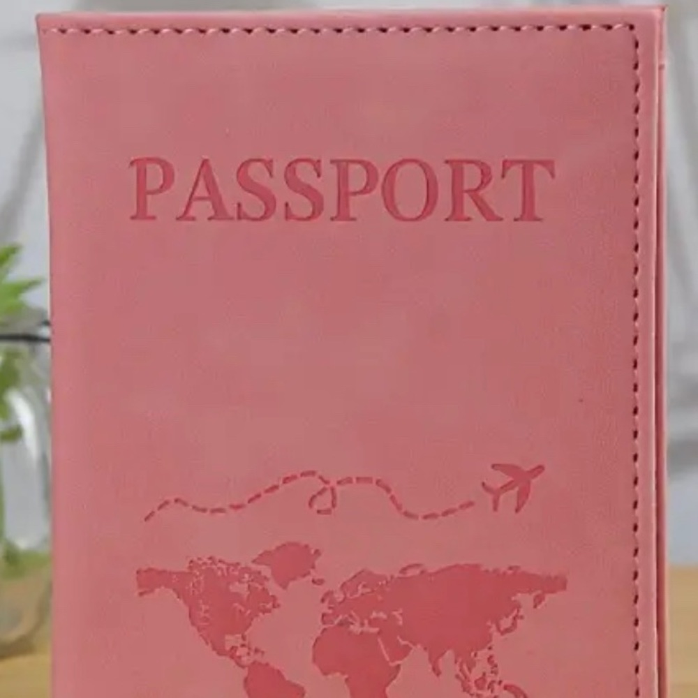 Casual PU Passport Holder Solid Color Cover & Faux Leather Organizer - Picture 3 of 3